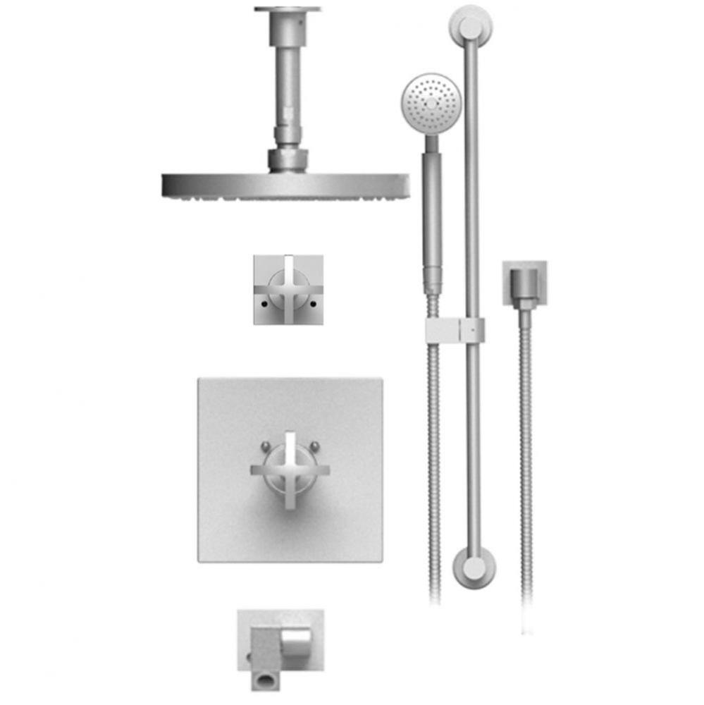 Temperature Control Shower With Two Way Diverter & Shut-Off, With One Seperate Volume Control,