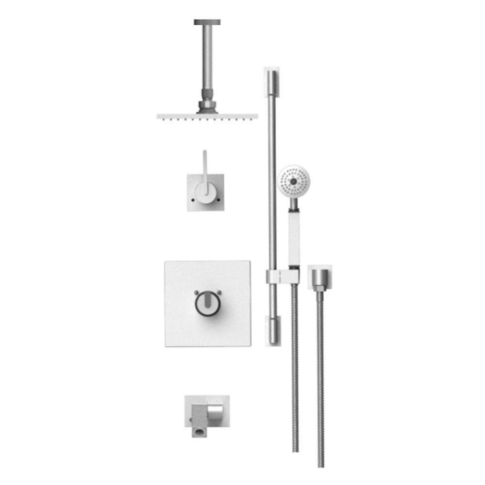 Temperature Control Shower With Two Way Diverter & Shut-Off, With One Seperate Volume Control,