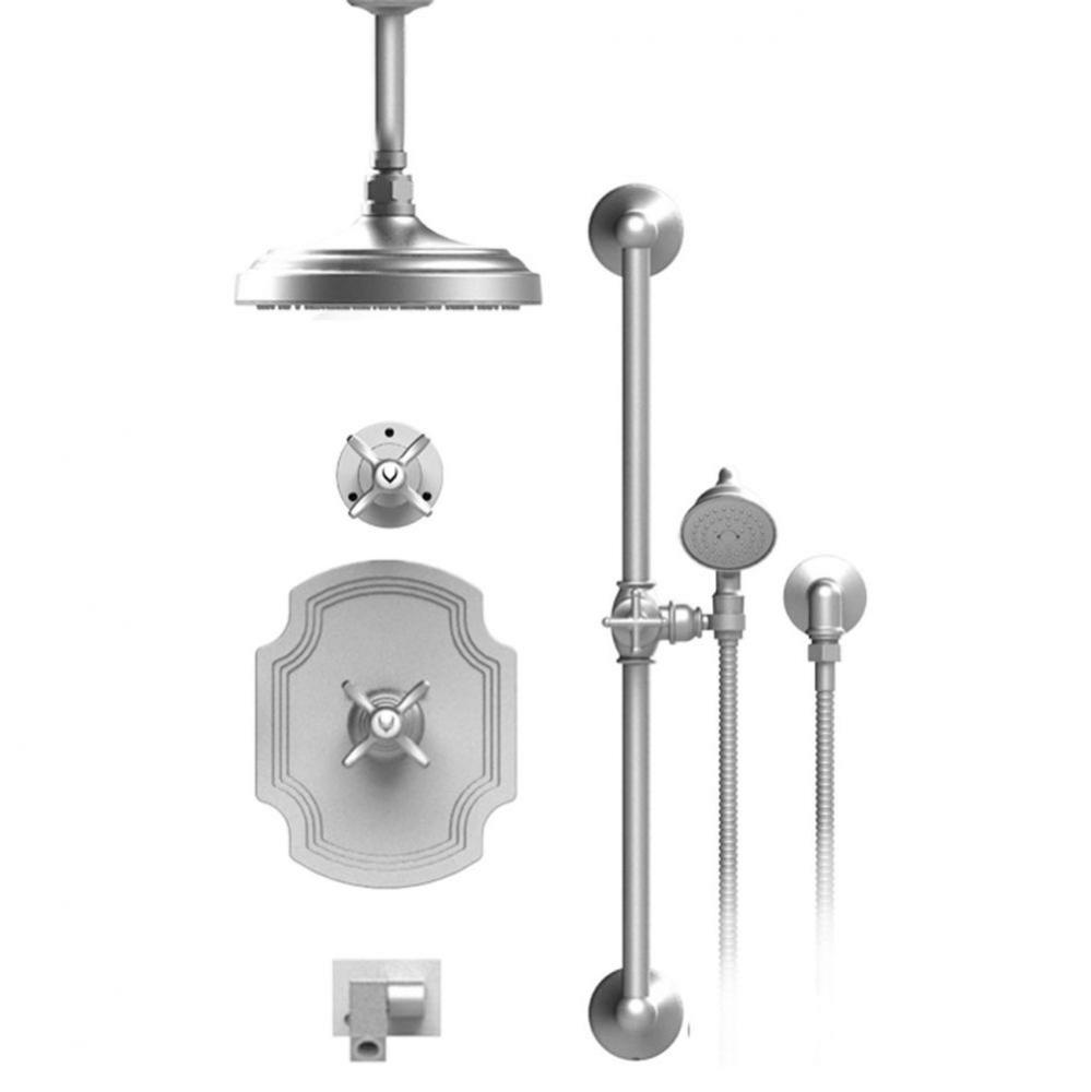 Temperature Control Shower With Two Way Diverter & Shut-Off, With One Seperate Volume Control,