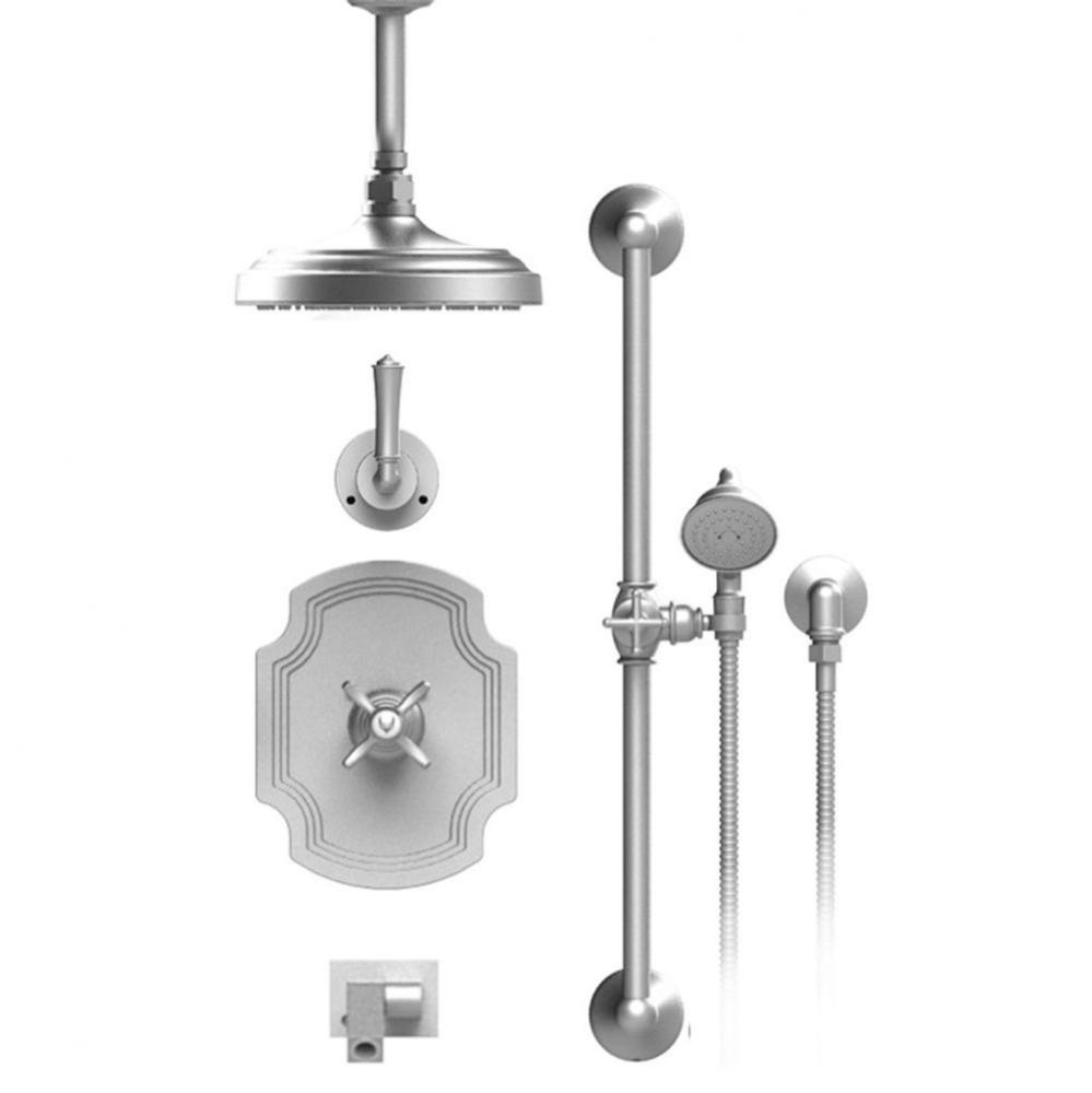 Temperature Control Shower With Two Way Diverter & Shut-Off, With One Seperate Volume Control,