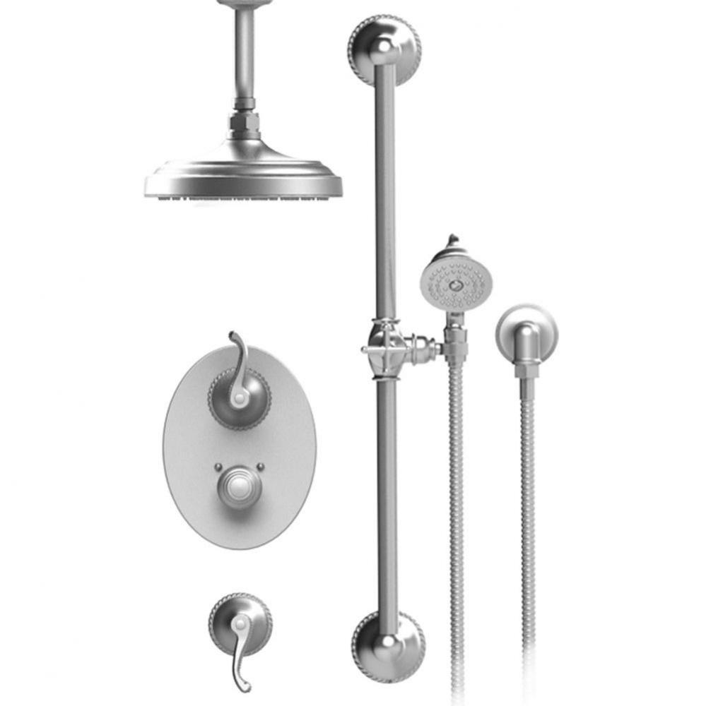 Temperature Control Shower With Two Way Diverter & Shut-Off, With One Seperate Volume Control,