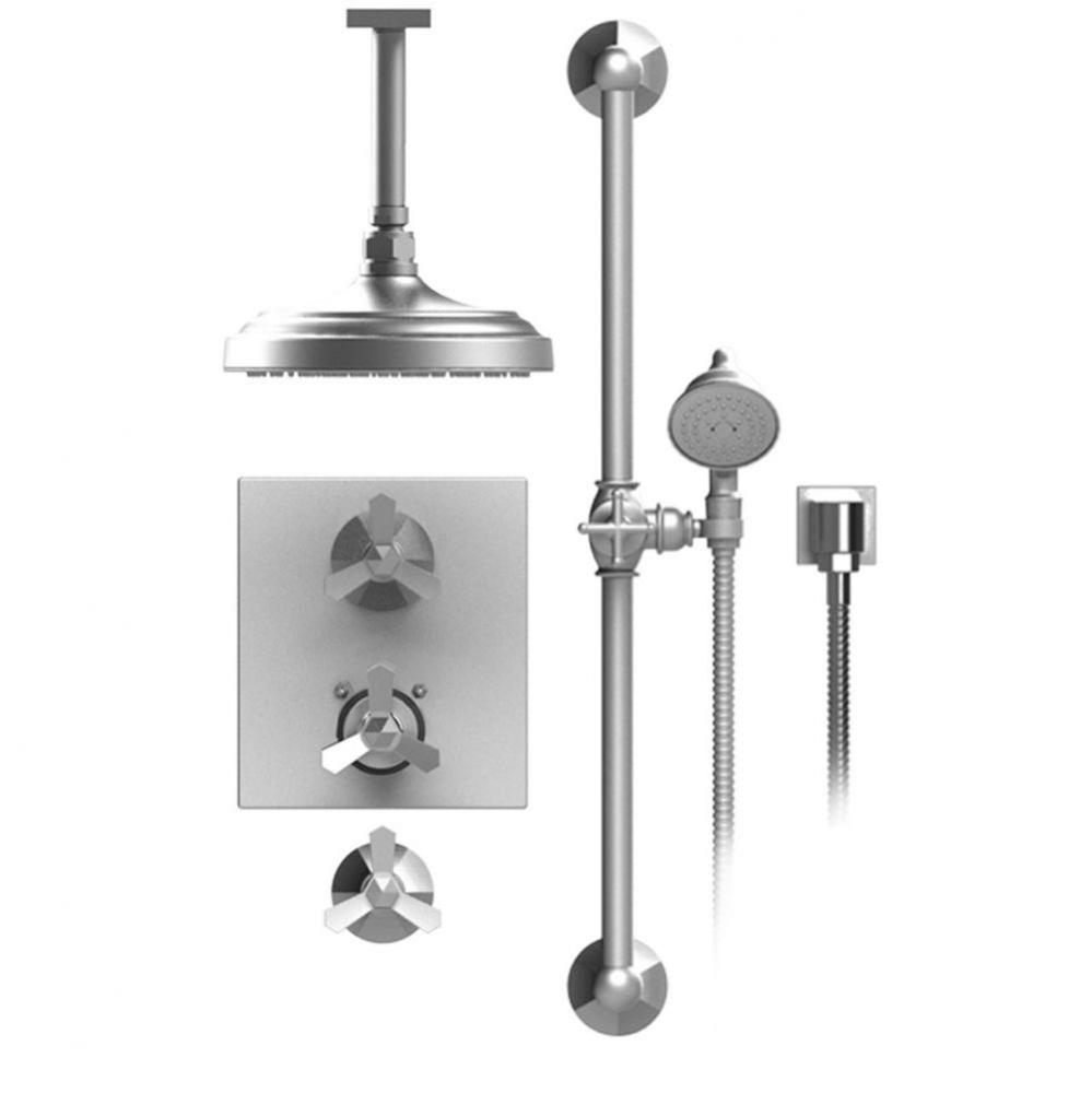 Temperature Control Shower With Two Seperate Volume Controls, Shower Head, Bar, Integral Supply &a