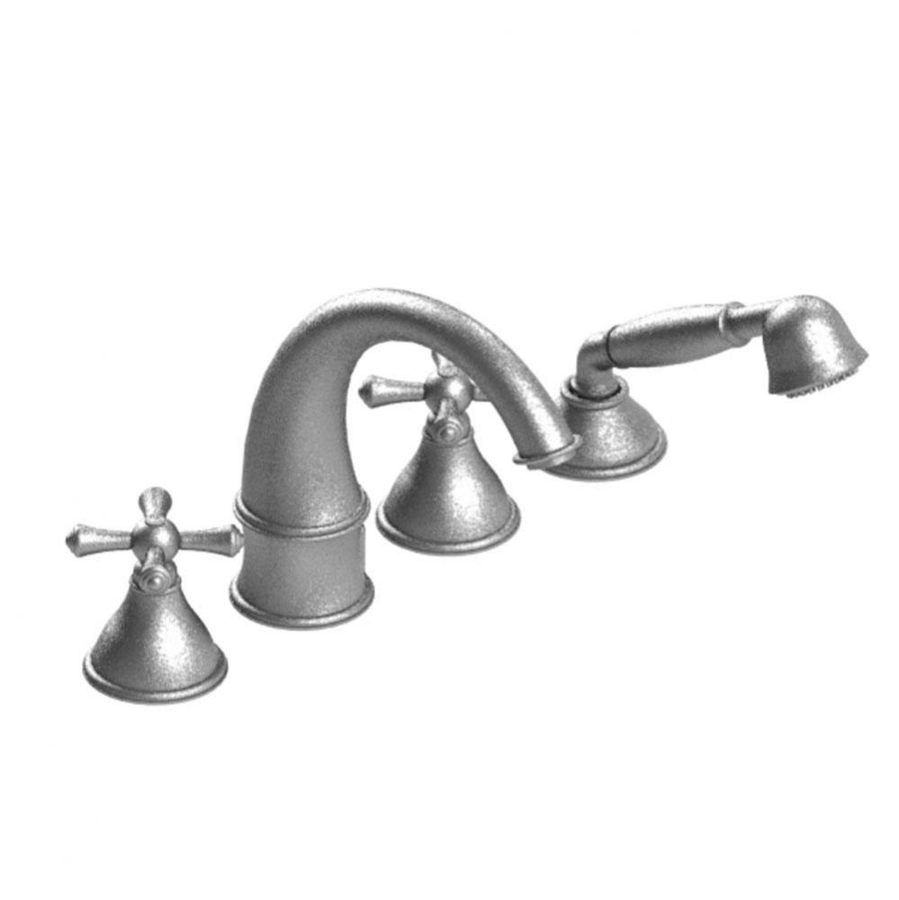 Four Piece Roman Tub Filler With Hand Held Shower, (Jasmin Spout), Trim Only