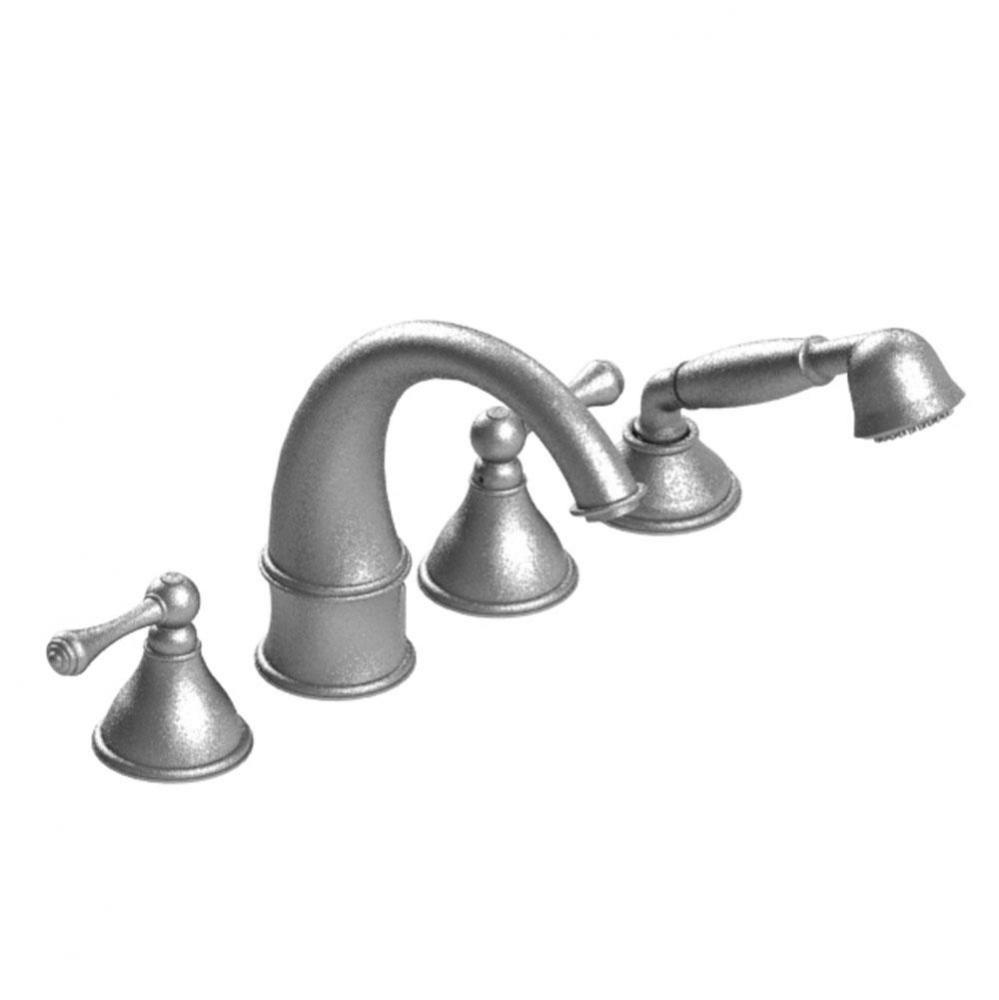 Four Piece Roman Tub Filler With Hand Held Shower, (Jasmin Spout), Trim Only