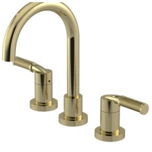 Rubinet 1AHLLGDBK - Widespread Lav. Set. (less drain) in Gold With Black Accent
