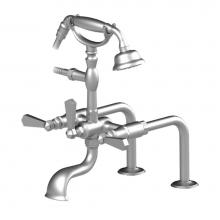 Rubinet 3DHXLBBBB - Deck Mount Tub Filler With Hand Held Shower