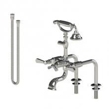 Rubinet 3DHXLCHCH - Deck Mount Tub Filler With Hand Held Shower