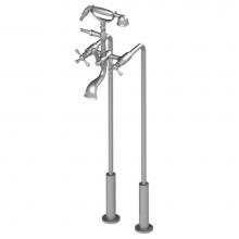 Rubinet 3FFMCBBBB - Floor Mount Tub Filler With Hand Held Shower