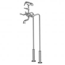 Rubinet 3FRMLBBBB - Floor Mount Tub Filler With Hand Held Shower