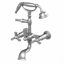 Rubinet 3WHXCBBBB - Wall Mount Tub Filler With Hand Held Shower