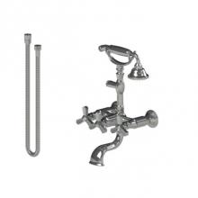 Rubinet 3WHXCCHCH - Wall Mount Tub Filler With Hand Held Shower