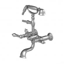 Rubinet 3WRMLSNBB - Wall Mount Tub Filler With Hand Held Shower