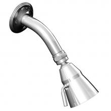 Rubinet 4F002BBBB - Standard Single Function Shower Head With Arm & Flange