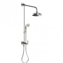 Rubinet 4UET1GDGD - Bar With Inlet At Diverter, Includes 8'' Shower Head, 12'' Shower Arm, 30&apos