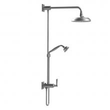 Rubinet 4UHX1CHCH - Bar With Inlet At Diverter. Includes 8'' Shower Head, 12'' Shower Arm, 30&apos