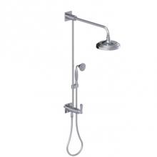 Rubinet 4UHX1SNSN - Bar With Inlet At Diverter. Includes 8'' Shower Head, 12'' Shower Arm, 30&apos