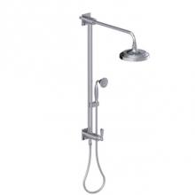 Rubinet 4UHX2CHCH - Bar With Inlet At Diverter. Includes 8'' Shower Head, 12'' Shower Arm, 30&apos