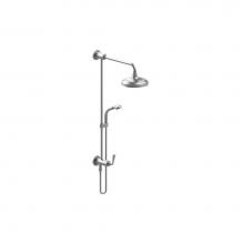 Rubinet 4UJS1CHCH - Bar With Inlet At Diverter. Includes 8'' Shower Head, 12'' Shower Arm, 30&apos