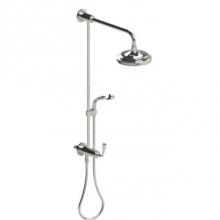 Rubinet 4UJS1CHCH - Bar With Inlet At Diverter. Includes 8'' Shower Head, 12'' Shower Arm, 30&apos