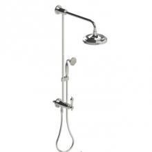 Rubinet 4URM1GDGD - Bar With Inlet At Diverter, Includes 8'' Shower Head, 12'' Shower Arm, 30&apos