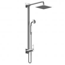 Rubinet 4URT1CHWH - Bar With Inlet At Diverter. Includes 8'' Shower Head, 12'' Shower Arm, 30&apos