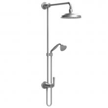 Rubinet 4URV1GDGD - Bar With Inlet At Diverter, Includes 8'' Shower Head, 12'' Shower Arm, 30&apos