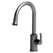 Rubinet 8JHOLOBOB - Single Hole Single Control Kitchen Set With Retractable Dual Function Spray