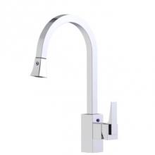 Rubinet 8JRSLCHCH - Single Control Kitchen Set With Retractable Spray