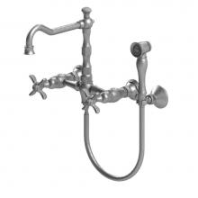 Rubinet 8XRVCPNWH - Wall Mnt Kitchen Bridge W/Hhs