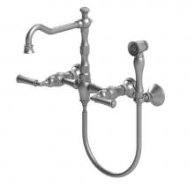 Rubinet 8XRVLCHWH - Wall Mnt Kitchen Bridge W/Hhs