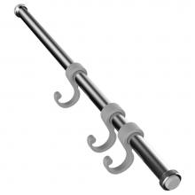 Rubinet 9TWR1RDRD - 10 1/2'' Tension Rod W/3 Hooks