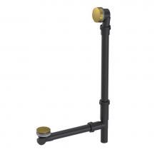 Rubinet 9EW010ABM - Adjustable Cable Driven Tubular Waste And Overflow (PVC with Brass Trim) 22''