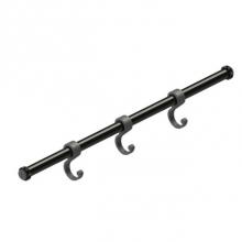 Rubinet 9TWR2BK - 22 1/2'' Tension Rod With 3 Hooks (Optional)