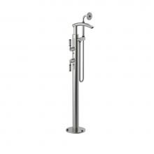 Rubinet 3GHOLSNOB - Floor Mount Tub Filler with Hand Held Shower