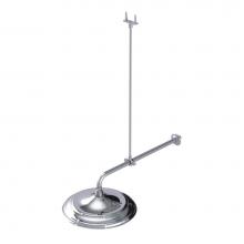 Rubinet 4F007CHCH - 12'' Shower Head, 20'' Wall Mount Shower Arm & Flange With Adjustable Moun