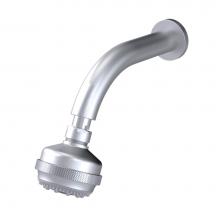 Rubinet 4F030SCCH - 3 Function Shower Head with Wall Mount 8'' Shower Arm And Flange