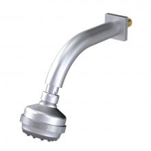 Rubinet 4F031SCCH - 3 Function Shower Head with Wall Mount 8'' Shower Arm And Flange