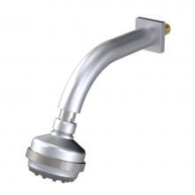 Rubinet 4F031SCPN - 3 Function Shower Head with Wall Mount 8'' Shower Arm And Flange