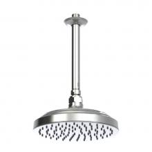Rubinet 4F223SNSN - 8'' Shower Head With Ceiling Mount 8'' Shower Arm & Flange