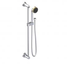 Rubinet 4GGN3CHBB - Adjustable Slide Bar With Hand Held Shower Assembly 3 Function