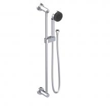 Rubinet 4GGN3CHBK - Adjustable Slide Bar With Hand Held Shower Assembly 3 Function