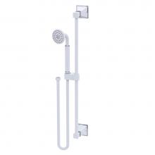 Rubinet 4GMQ0MWCH - Adjustable Slide Bar With Hand Held Shower Assembly