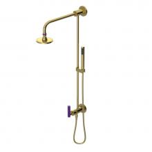 Rubinet 4UGN1BBPH - Bar With Inlet At Diverter. Includes Lasalle Shower Head, 12'' Shower Arm, 30'&apos
