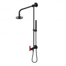 Rubinet 4UGN1MBRD - Bar With Inlet At Diverter. Includes Lasalle Shower Head, 12'' Shower Arm, 30'&apos