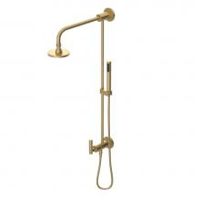 Rubinet 4UGN1SBGD - Bar With Inlet At Diverter. Includes Lasalle Shower Head, 12'' Shower Arm, 30'&apos