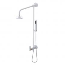 Rubinet 4UGN1WHABM - Bar With Inlet At Diverter. Includes Lasalle Shower Head, 12'' Shower Arm, 30'&apos
