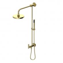 Rubinet 4UGN3GDGD - Bar With Inlet At Diverter. Includes Lasalle Shower Head, 12'' Shower Arm, 30'&apos