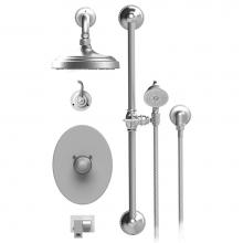 Rubinet T27ETLSNSN - Temperature Control Shower With Two Way Diverter & Shut-Off, With One Seperate Volume Control,