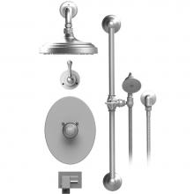 Rubinet T27FMLGDGD - Temperature Control Shower With Two Way Diverter & Shut-Off, With One Seperate Volume Control,