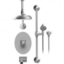 Rubinet T28FMLGDGD - Temperature Control Shower With Two Way Diverter & Shut-Off, With One Seperate Volume Control,